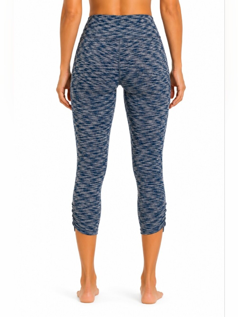 JOCKEY Navy Blue Seam-free Space-Dyed Capri Leggings -  SIZE Large NWT - Picture 3 of 7